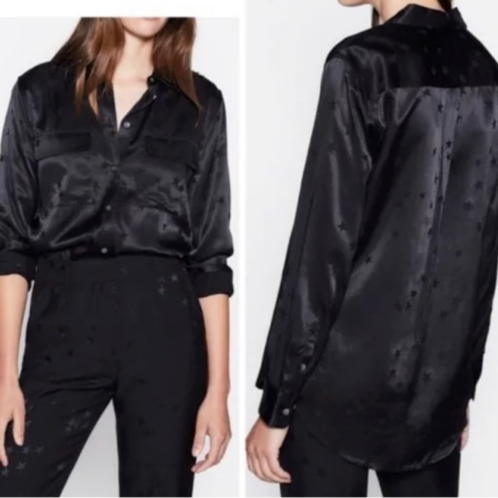 Tabitha Simmons x Equipment Viscose Top with star pattern